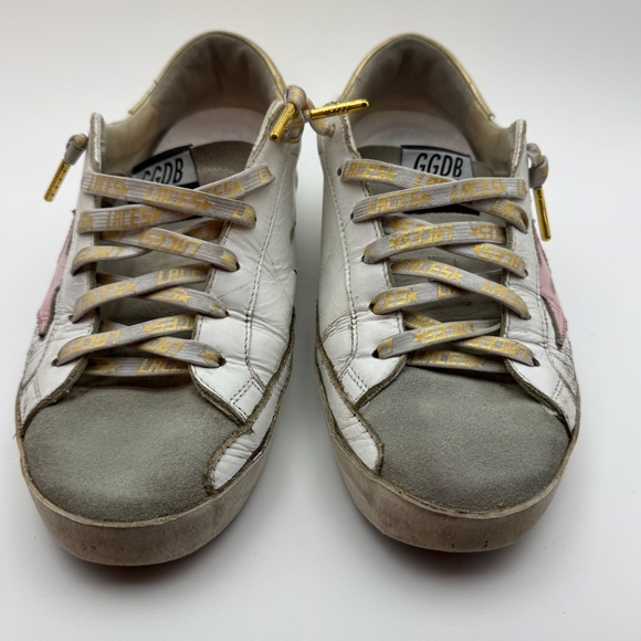 GOLDEN GOOSE SUPERSTAR PINK GOLD SIZE 40 GOLD LACES - Picture 2 of 11